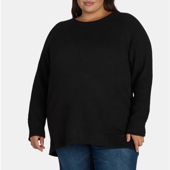 Terra & Sky Women’s Size 2X (20W-22W) Plus Mixed Rib Crewneck Sweater Lightweigt - Picture 1 of 8